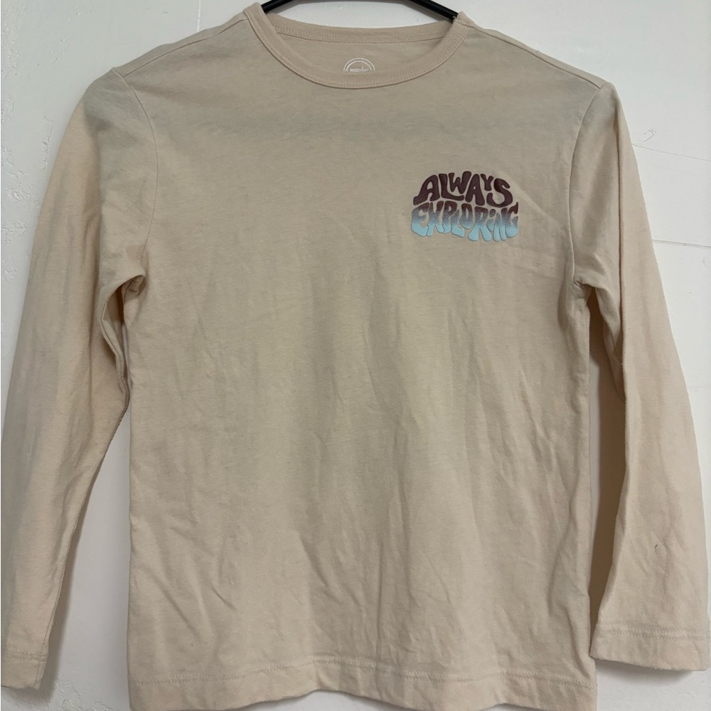 Boys Wonder Nation Beige Graphic Long Sleeve Shirts Bundle